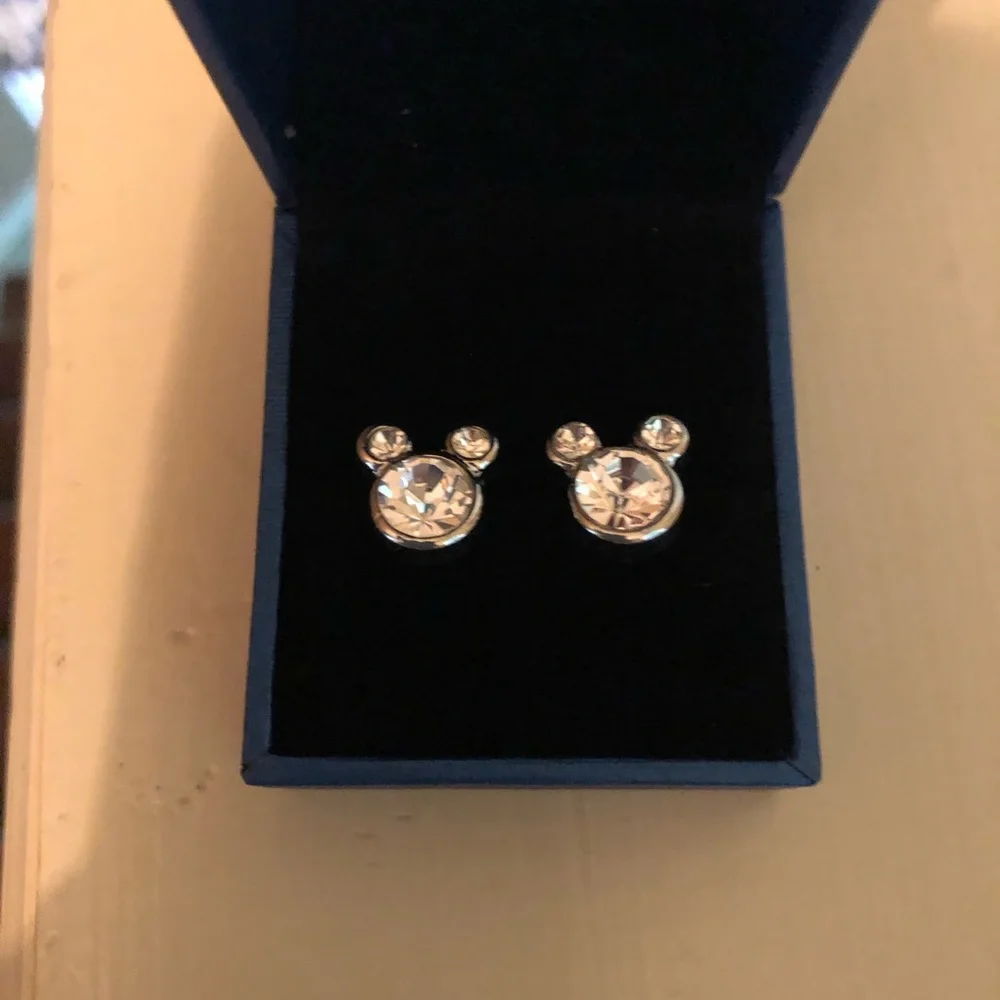 Earrings; Stud; Faux Diamonds; Alloy Plated - Picture 4 of 8